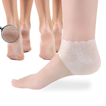 2 buc Gel Hidratant Călcâiul Șosete Subțiri de Silicon Îngrijire Picioare Șosete cu Gaura de Cracare Picior de Îngrijire a Pielii Protectori Picior de Îngrijire Instrument