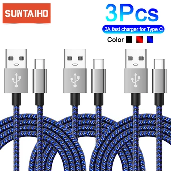 Suntaiho 3PCS USB de Tip C Cablu de Încărcare Rapidă Cablu de Date pentru Xiaomi 12 poco f3 Huawei Telefon Mobil Samsung Încărcare Sârmă C Cablu USB