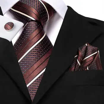 Maro Alb Paisley Silk Nunta Cravată Pentru Bărbați Handky Buton Cadou Barbati Cravata De Afaceri De Moda Petrecere Dropshiping Hi-Cravată Designer