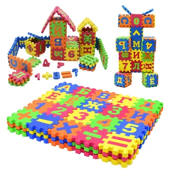EVA Puzzle Rogojini 60/36 Buc rusă Litere și Numere și Simboluri Matematice Copilul Spuma Covoraș de Joacă Jucării Educative pentru Copii