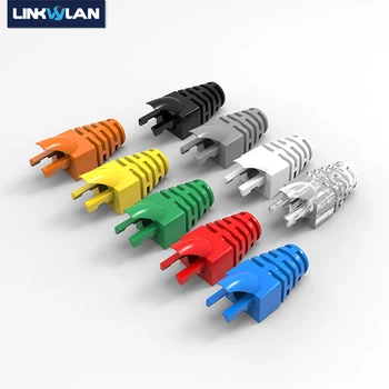 (50buc/pachet) Multicolors de Cablu din PVC Cizme Mâneci pentru CAT6 RJ45 de conectare a unui cablu cu dispozitivul de Blocare de protecție - 9 culori sunt disponibile