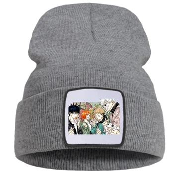 Pălării De Jujutsu Kaisen Echipa Fierbinte De Imprimare Femei Toamna Pălărie Cald În Aer Liber Om De Iarnă Tricotate Pălării De Moda Casual Beanie Pentru Adolescenti