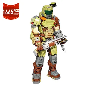 MOC Joc de Fotografiere Condamnat Slayer Mech Warrior Shooter Bloc Set Model de Robot de Asamblare Caramida DIY Jucărie pentru Copii Cadouri